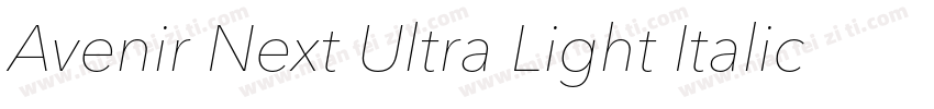 Avenir Next Ultra Light Italic字体转换